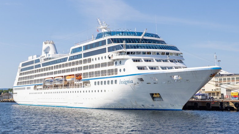 Oceania Insignia docked in the harbor in Oslo, Norway