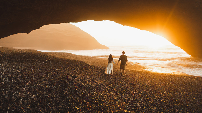 legzira beach couple morocco 