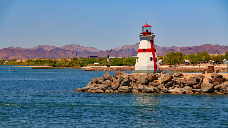 Lighthouse on Bridgewater Channel in Lake Havasu City