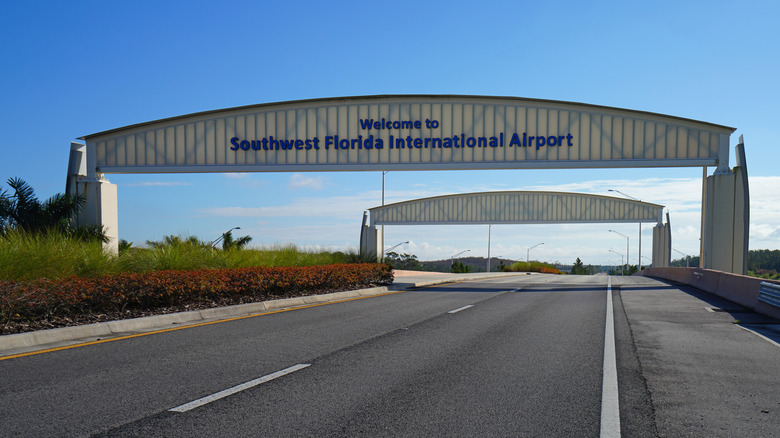Sign for the South Florida International Airport