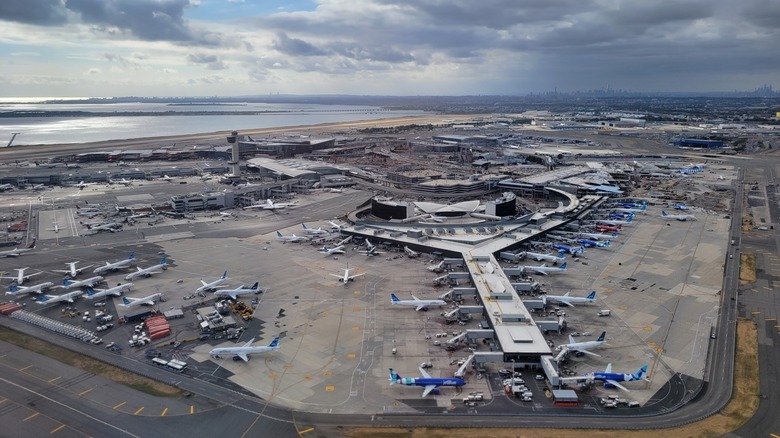 Aerial view of JFK airport in New York City