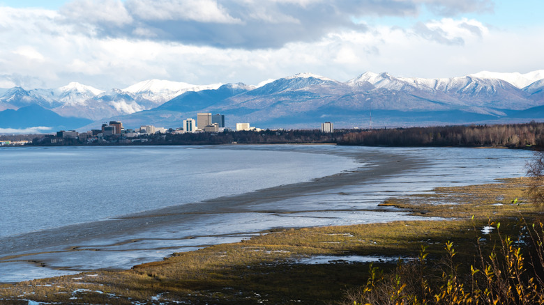 View of Anchorage, Alaska, from Kincaid Park