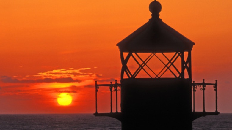 Sunset silhouette of the Punta Gorda Lighthouse