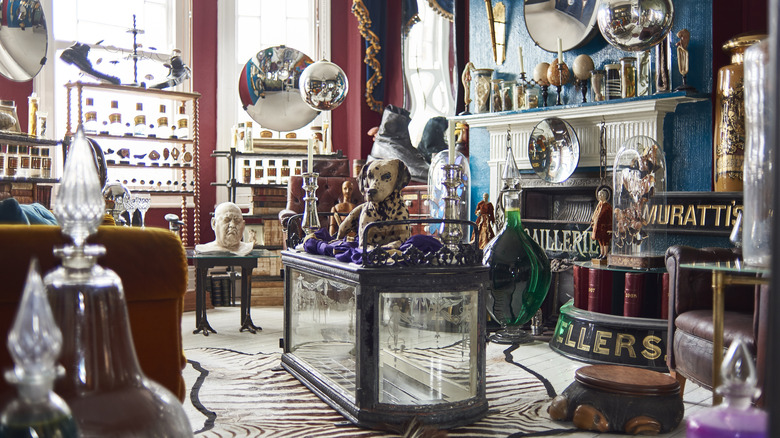Interior of antique store