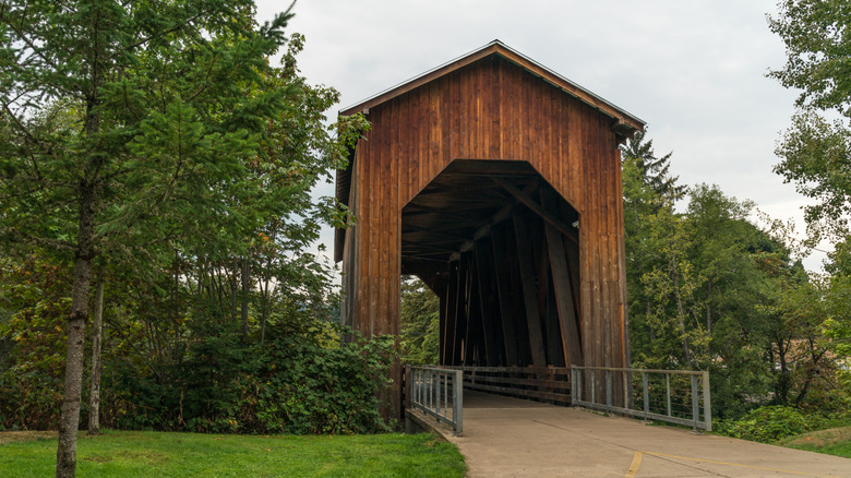 Chambers Covered Railroad Bridge in Cottage Grove, Oregon