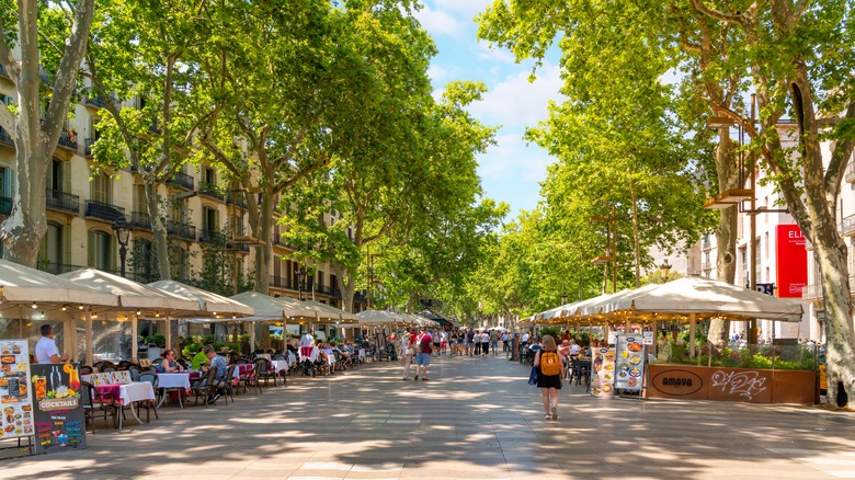 las ramblas in Barcelona, Spain