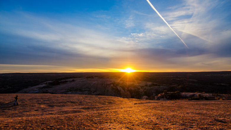 Sunset over Enchanted Rock