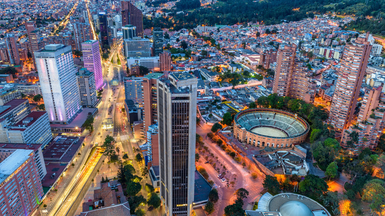An aerial view of Bogota.