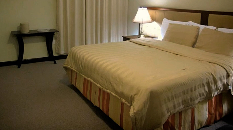 A double room at the SJ Suites in San Juan.