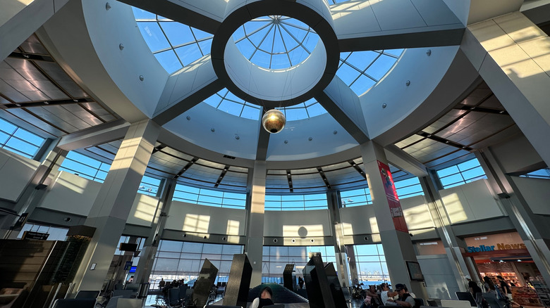 Circular windows inside the San Diego International Airport Terminal 2