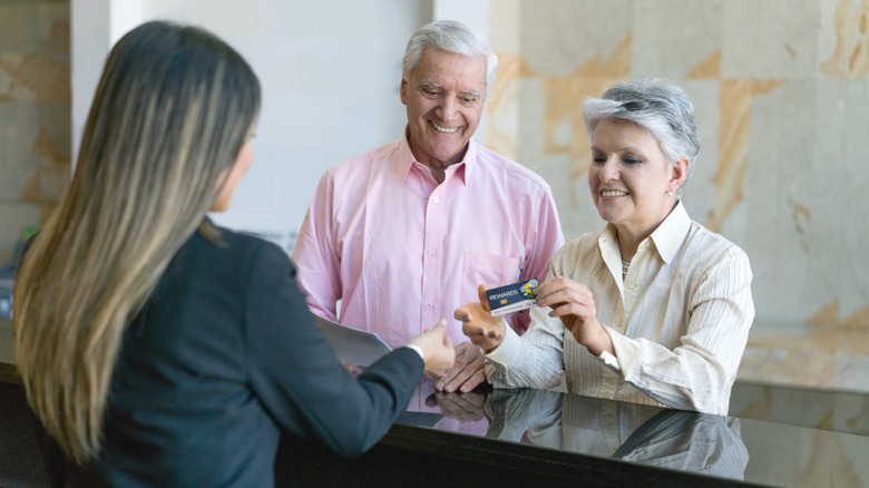 Older couple join rewards program