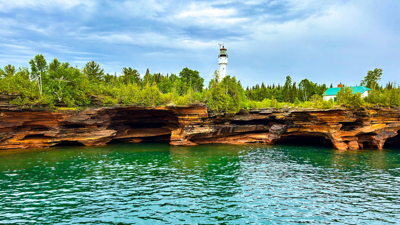 A lighthouse at Apostle Islands National Lakeshore, Wisconsin.