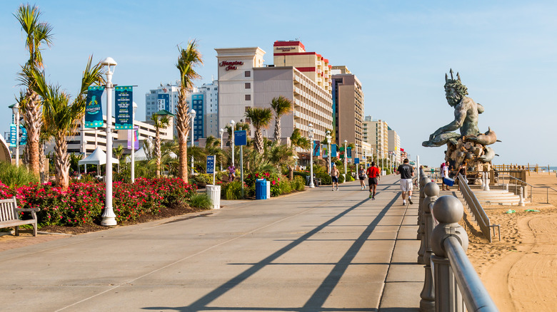 The boardwalk at Virginia Beach