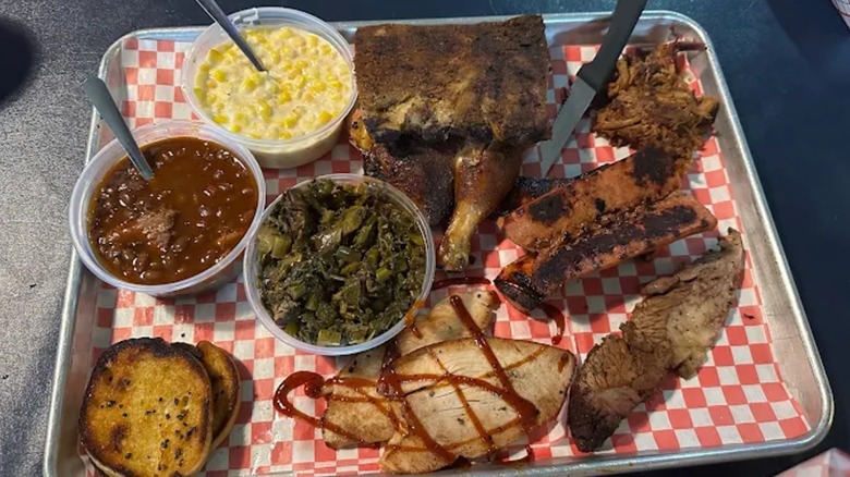 Full barbecue plate at Big Daddy's in Fairbanks