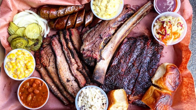 Sampler plate at Sunset BBQ in Hawaii