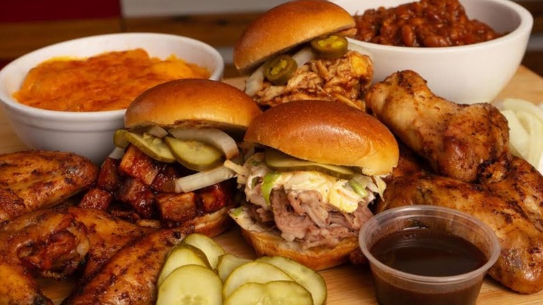 Selection of items at Slows Bar B Q in Detroit