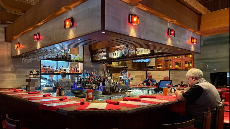 Bar seating in Fiorella's Jack Stack Barbecue in Kansas City
