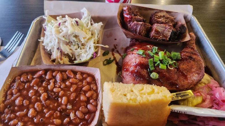 Full BBQ plate at Porky Butts in Omaha