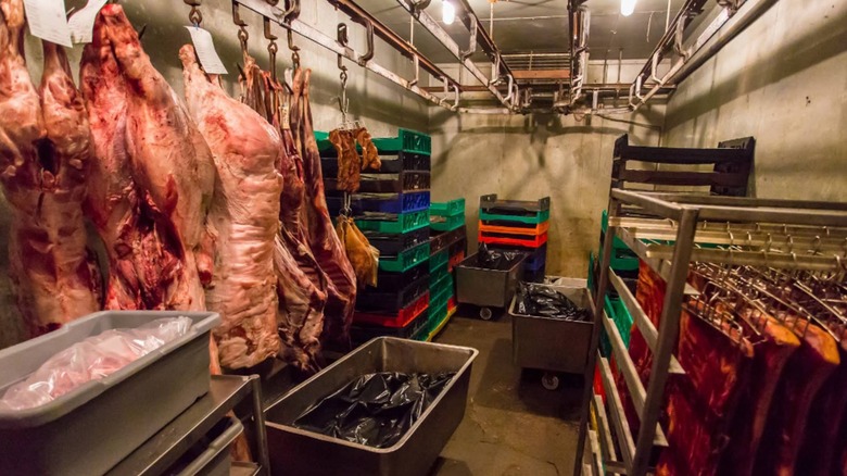 Butcher area in John Mull's Meats and Road Kill Grill