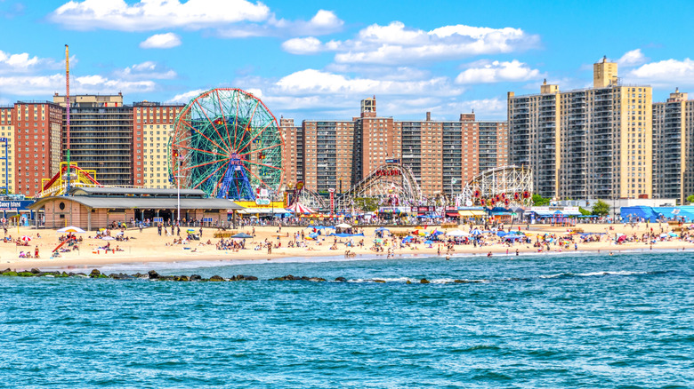 Coney Island beach in Brooklyn