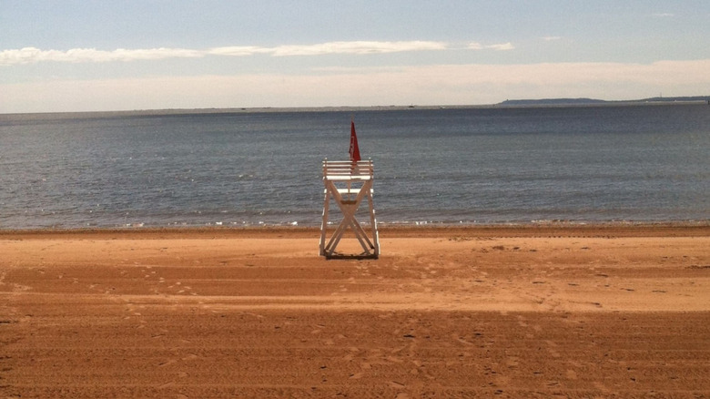 Lifeguard tower, Wolfe's Pond Beach