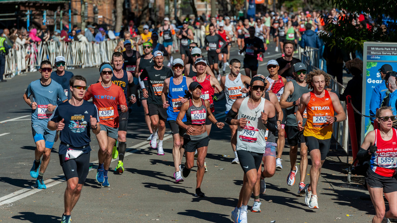 Group of New York City Marathon runners