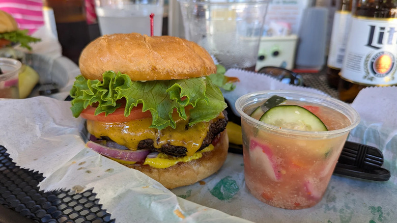 Burger from Callaghan's Irish Social Club