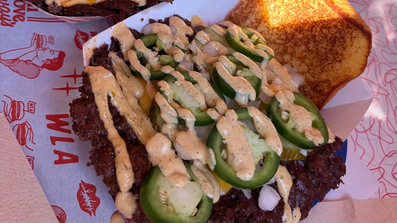 Smashburger with jalapenos and love sauce from With Love, Always