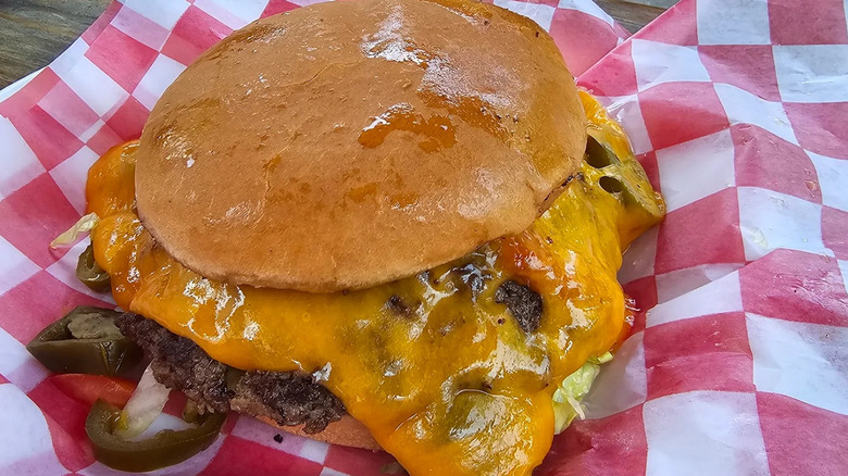 Cheeseburger with jalapeños from Chris Madrid's