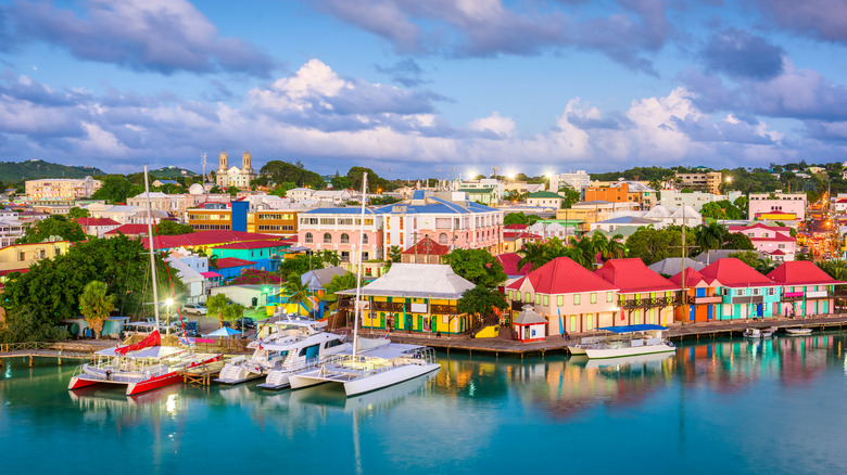 Vibrant harbor in  Antigua and Barbuda