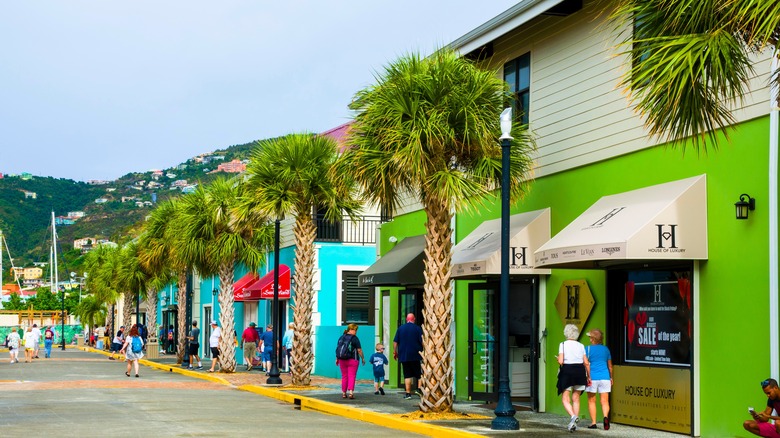 Expansive shopping district in BVI