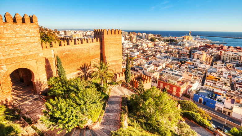 View of Alcazaba de Almeria Walls.