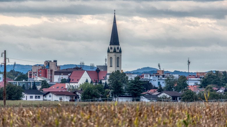 Murska Sobota, center of Prekmurje region landscape.