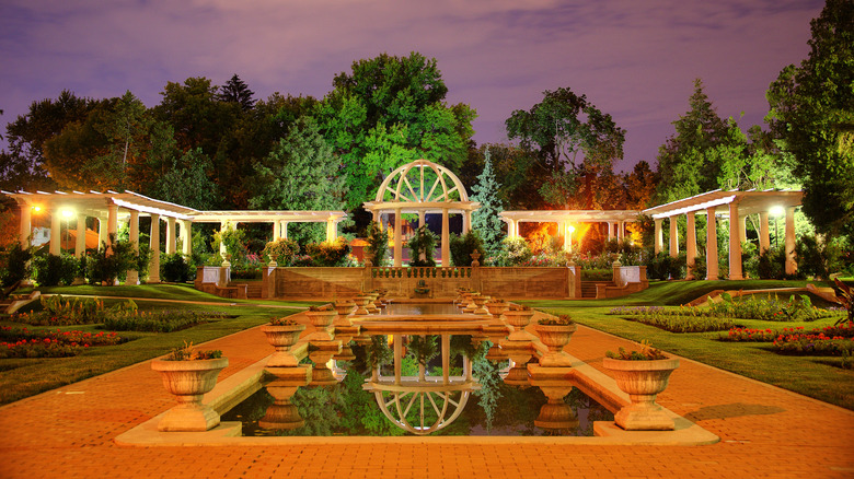 The rose garden at Lakeside Park in Fort Wayne, Indiana