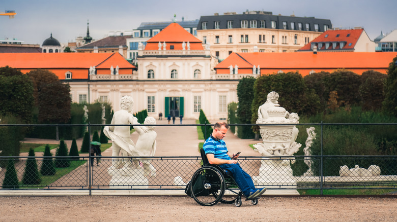 man in wheelchair in Vienna