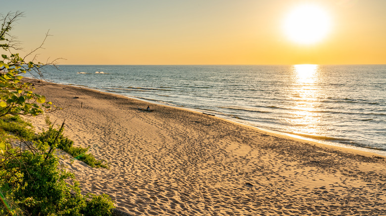 Beach at Indiana Dunes National Park near Porter, Indiana