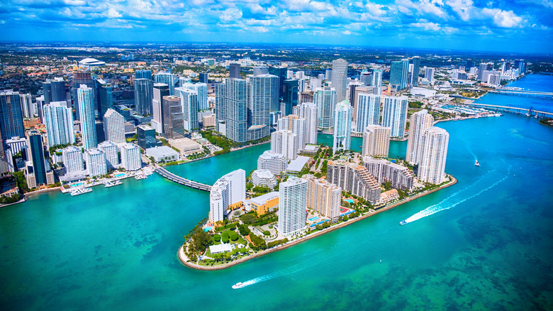 An aerial photo of downtown Miami, Florida