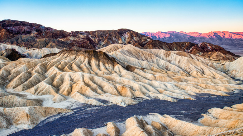 A view of the canyons and Badlands of Death Valley, California
