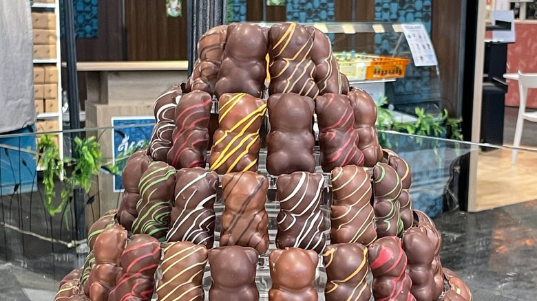 Chocolate display at Salon du Chocolat