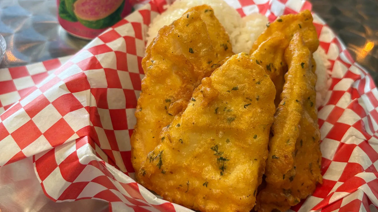 Fried ono fish at Maui Fish 'n Chips in Hawaii