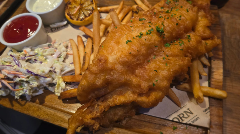 The Dearborn's award-winning fish and chips in Chicago, Illinois