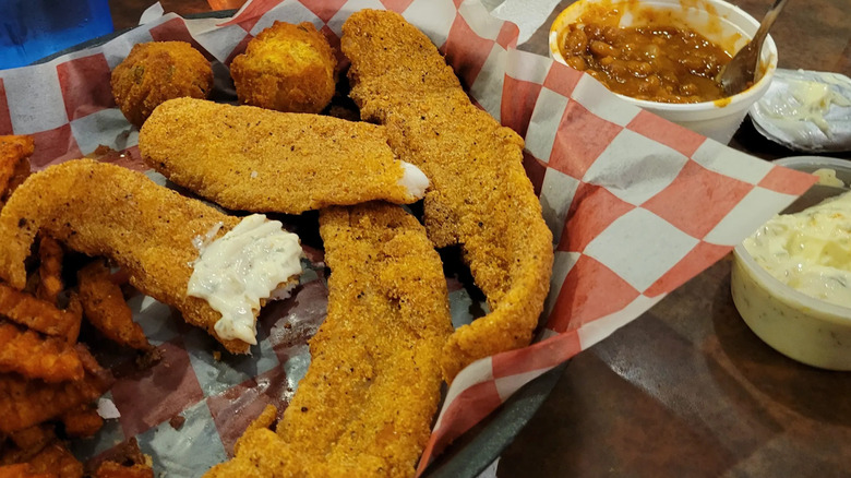 Fried catfish at Flat Creek Restaurants in Missouri