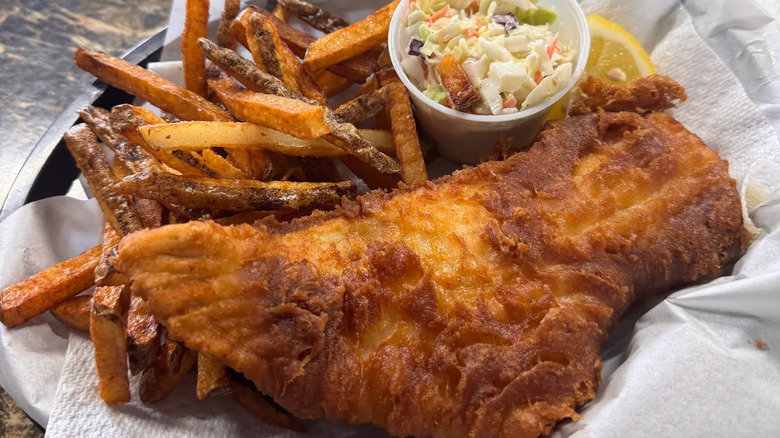 The fish and chips from Crazy Mary's Fish-N-Chips in Billings, Montana