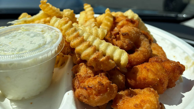 Fried fish with fries from Keyport Fishery in Keyport, New Jersey