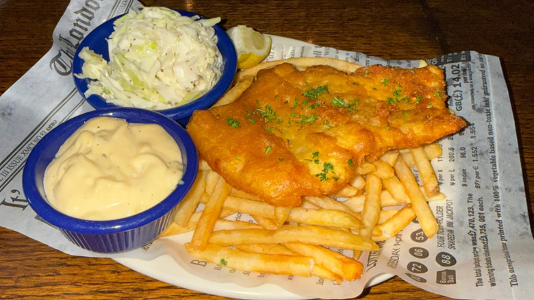 Fish and chips at Two Fools Tavern in Albuquerque, New Mexico