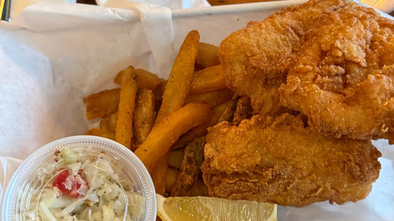 The fish and chips from South Bay Wild Fish House in Astoria, Oregon