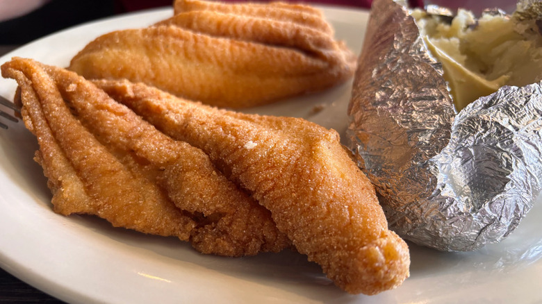 The fried catfish from Hagy's Catfish Hotel Restaurant in Shiloh, Tennessee