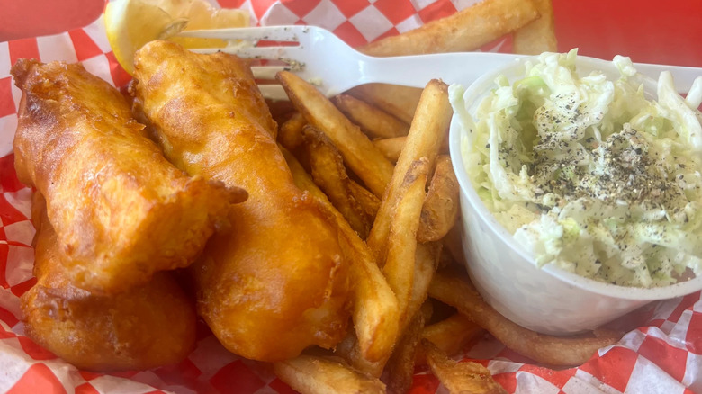 The fish and chips at Rocky Mountain Seafood in Afton, Wyoming