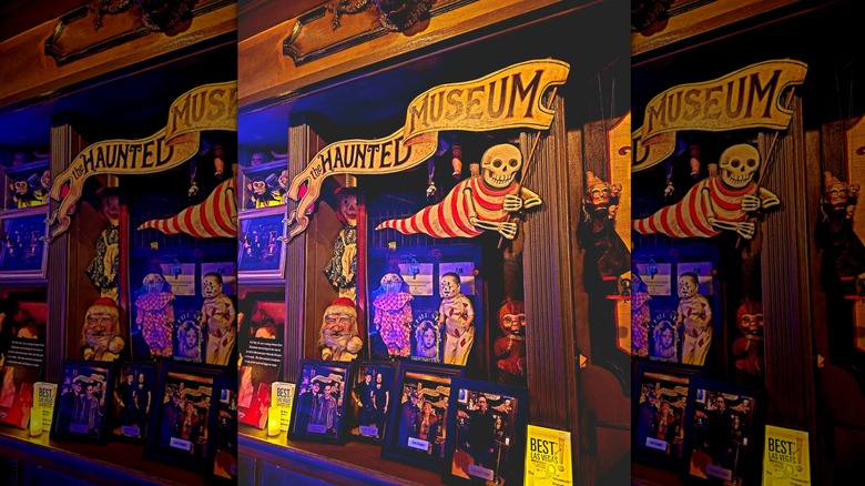 Clowns and other spooky memorabilia displayed at Zak Bagans' The Haunted Museum