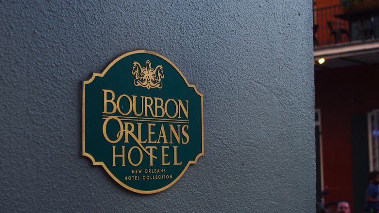 A sign for Bourbon Orleans Hotel